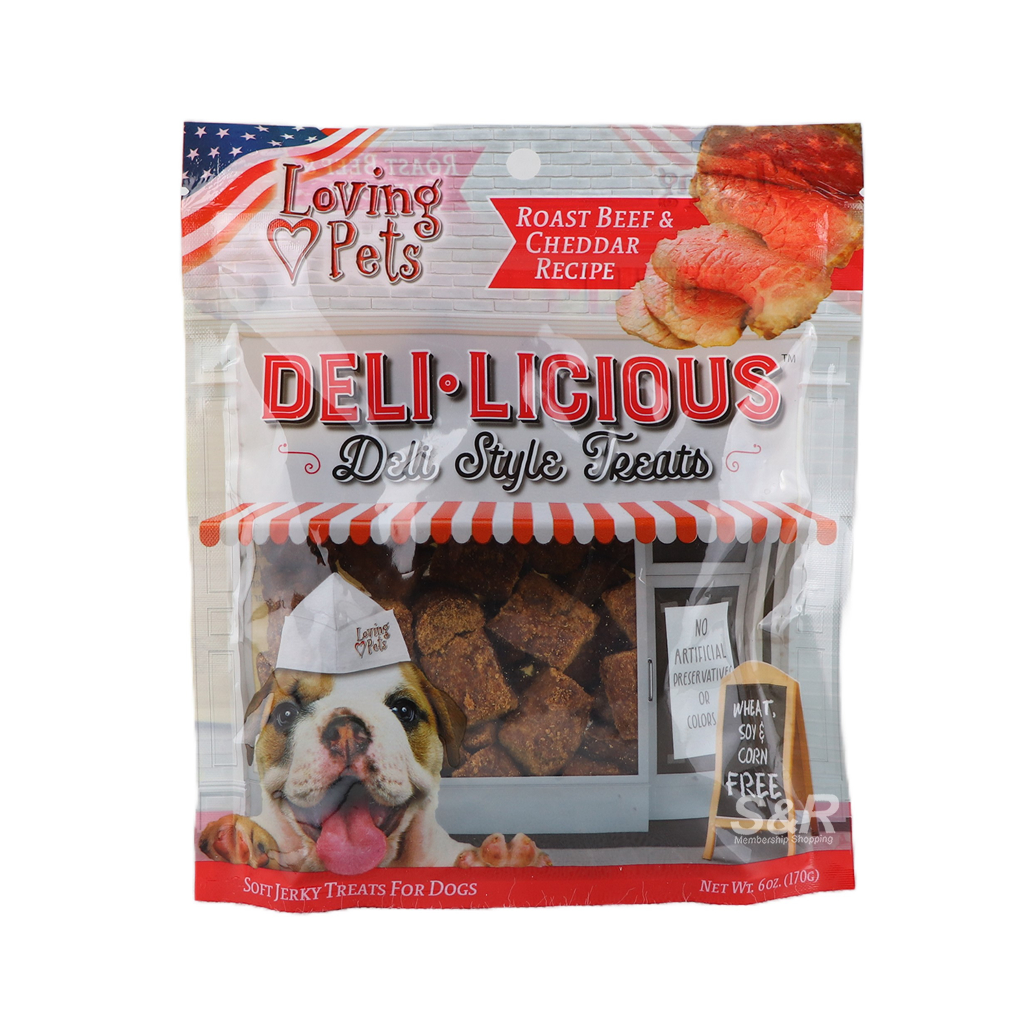 Loving Pets Deli-Licious Roast Beef & Cheddar Dog Treats 170g